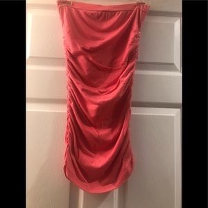 Pink scruch tube with silver sparkles on sides